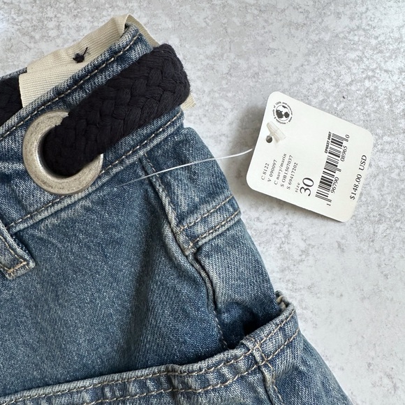 Free People We the Free Moxie Low Slung Pull On Barrel Jeans - Picture 4 of 5